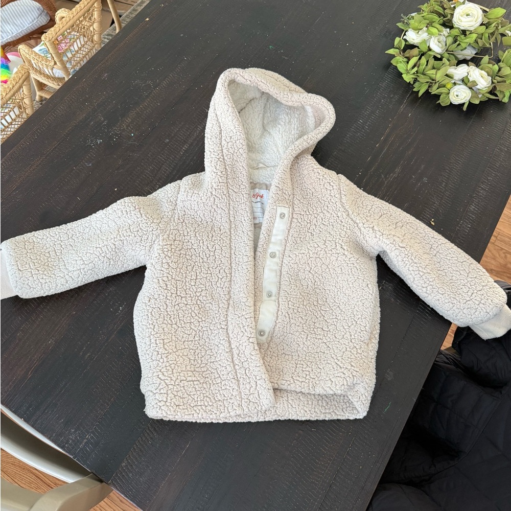 Cat & Jack Cream Sherpa Jacket